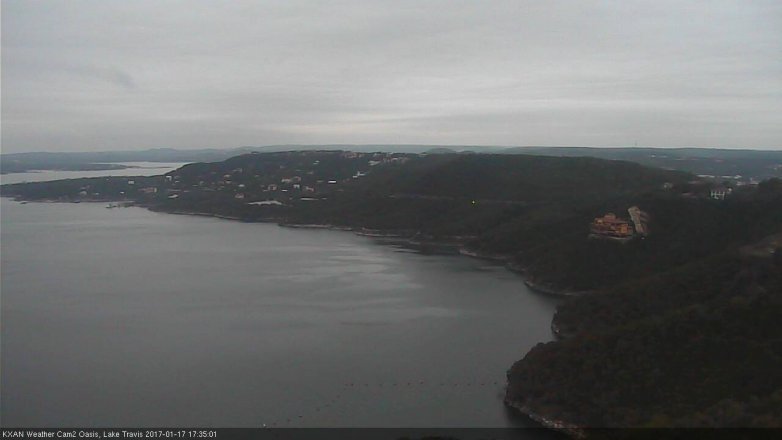 Lake Travis webcam, January 17, 2017 4:45 PM CT