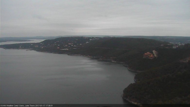 Lake Travis webcam, January 17, 2017 5:00 PM CT