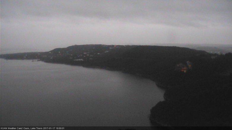 Lake Travis webcam, January 17, 2017 5:05 PM CT