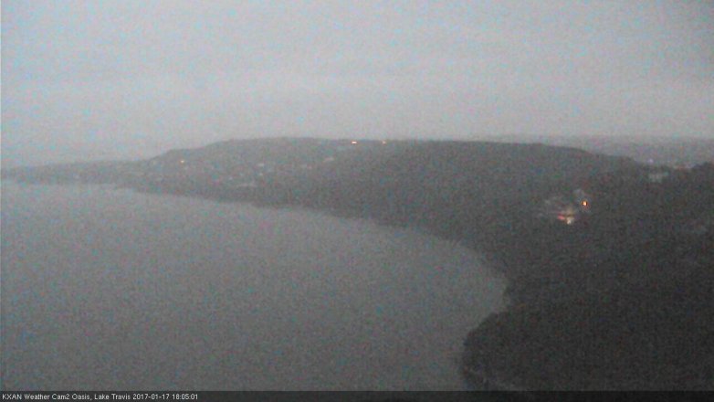 Lake Travis webcam, January 17, 2017 5:30 PM CT