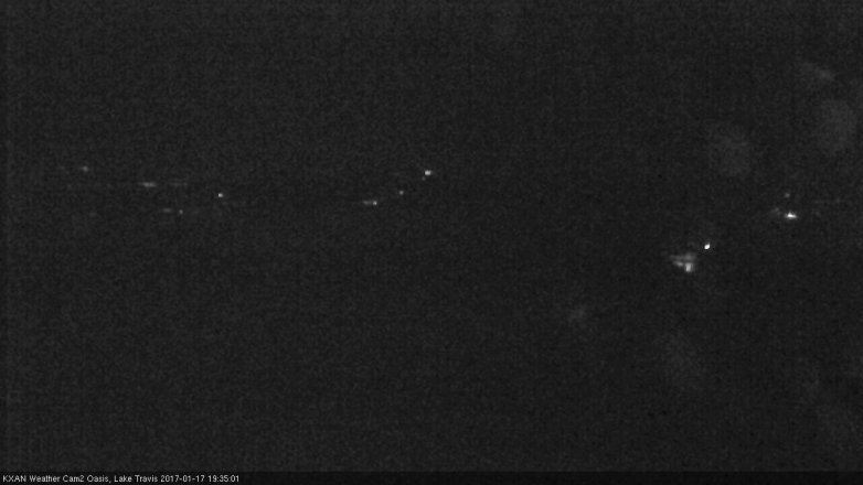 Lake Travis webcam, January 17, 2017 6:50 PM CT
