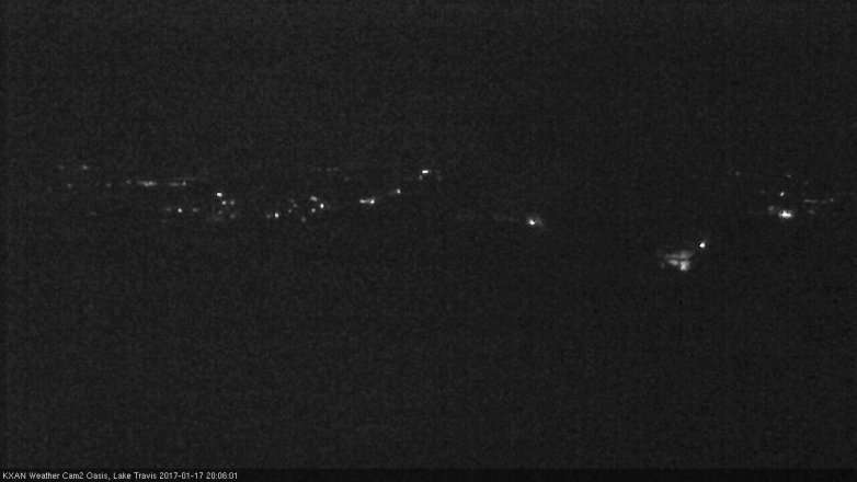 Lake Travis webcam, January 17, 2017 7:20 PM CT