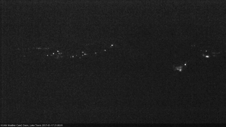 Lake Travis webcam, January 17, 2017 8:05 PM CT
