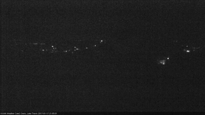 Lake Travis webcam, January 17, 2017 8:25 PM CT