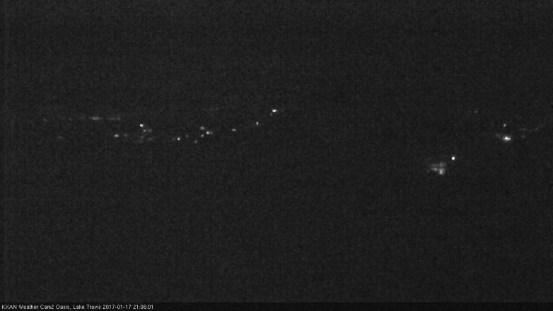 Lake Travis webcam, January 17, 2017 8:30 PM CT