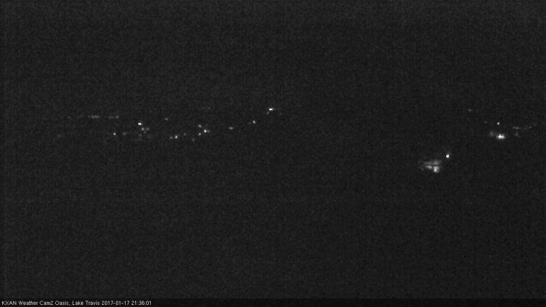 Lake Travis webcam, January 17, 2017 8:45 PM CT
