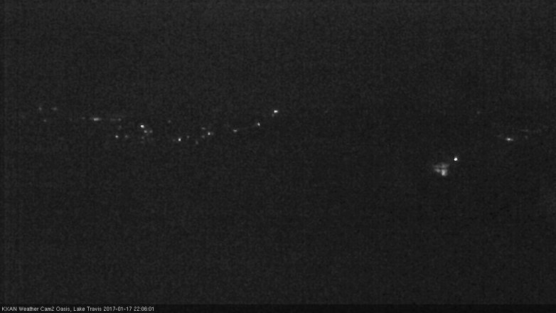 Lake Travis webcam, January 17, 2017 9:10 PM CT