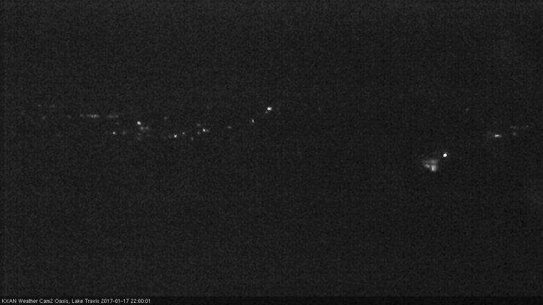 Lake Travis webcam, January 17, 2017 9:15 PM CT
