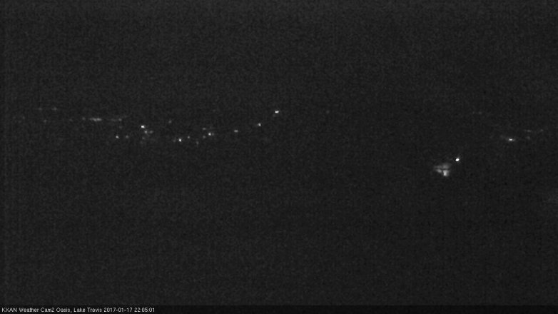 Lake Travis webcam, January 17, 2017 9:20 PM CT
