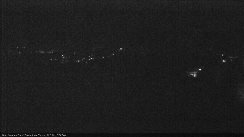 Lake Travis webcam, January 17, 2017 9:45 PM CT