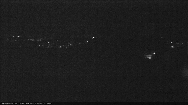 Lake Travis webcam, January 17, 2017 10:05 PM CT
