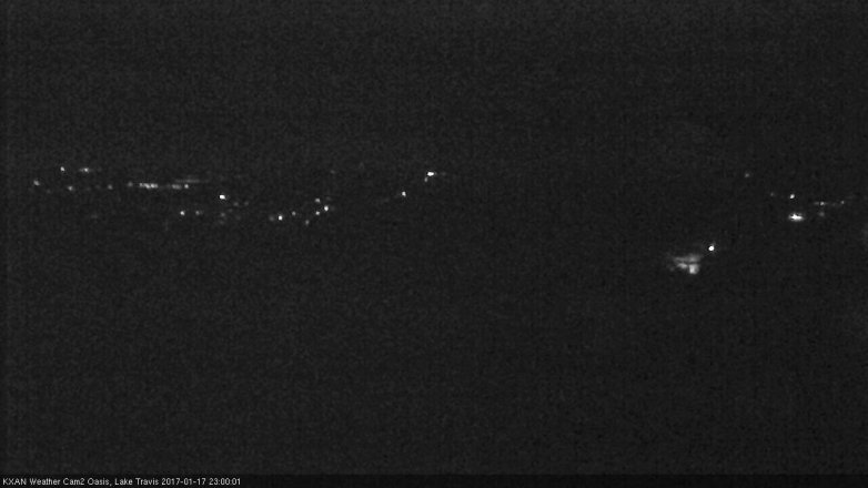 Lake Travis webcam, January 17, 2017 10:20 PM CT