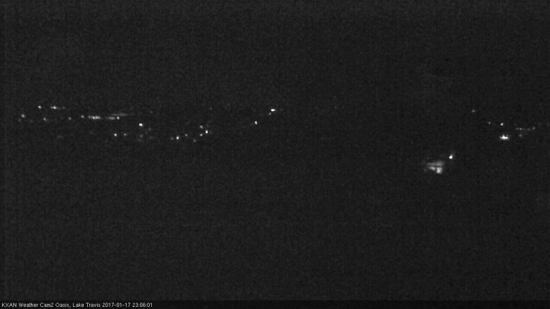 Lake Travis webcam, January 17, 2017 10:25 PM CT
