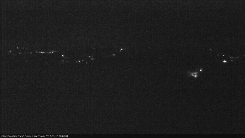 Lake Travis webcam, January 17, 2017 11:10 PM CT