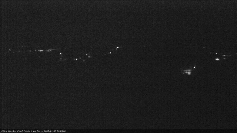 Lake Travis webcam, January 17, 2017 11:35 PM CT