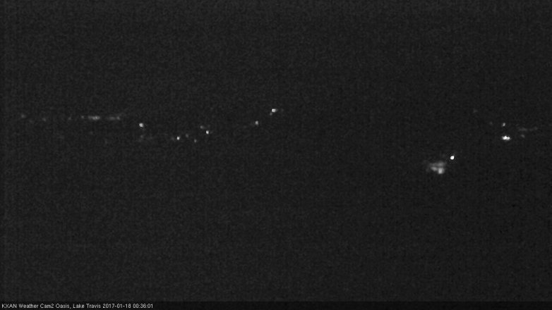 Lake Travis webcam, January 17, 2017 11:40 PM CT