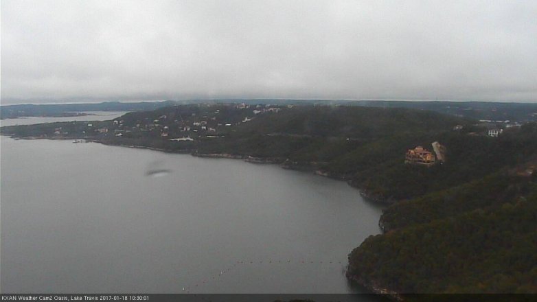 Lake Travis webcam, January 18, 2017 9:40 AM CT
