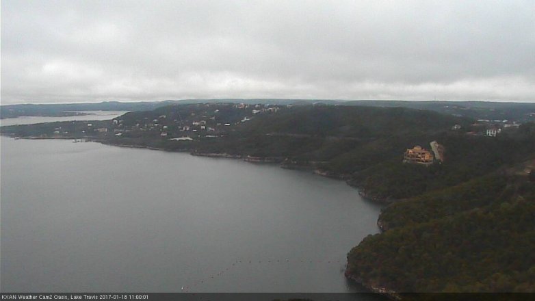 Lake Travis webcam, January 18, 2017 10:15 AM CT