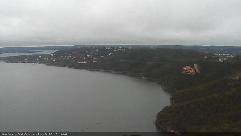 Lake Travis webcam, January 18, 2017 10:25 AM CT
