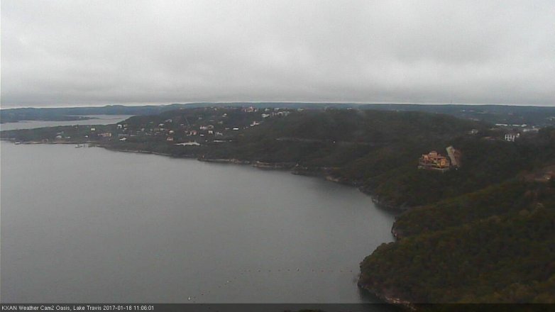 Lake Travis webcam, January 18, 2017 10:35 AM CT