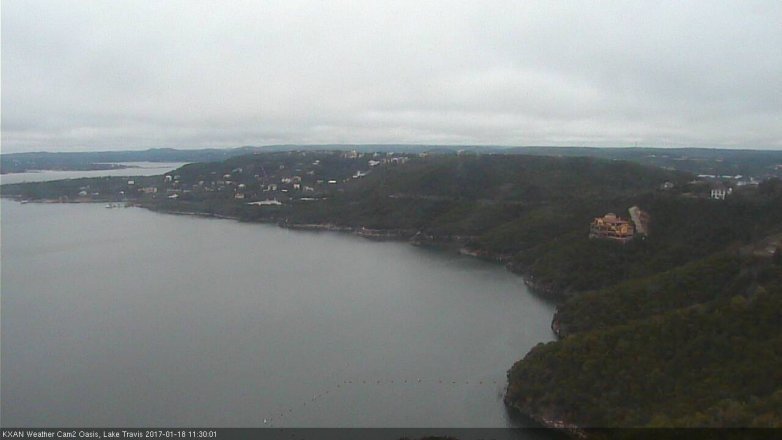 Lake Travis webcam, January 18, 2017 10:45 AM CT
