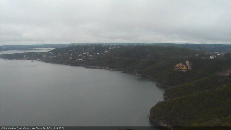 Lake Travis webcam, January 18, 2017 10:50 AM CT