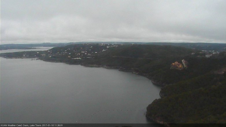 Lake Travis webcam, January 18, 2017 10:55 AM CT