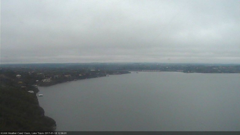 Lake Travis webcam, January 18, 2017 11:10 AM CT