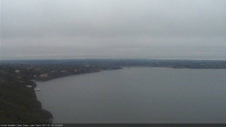 Lake Travis webcam, January 18, 2017 11:40 AM CT