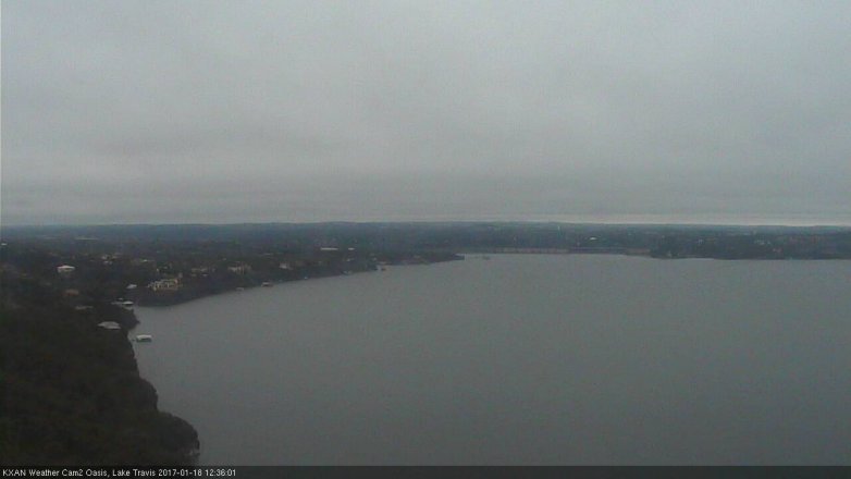 Lake Travis webcam, January 18, 2017 11:50 AM CT