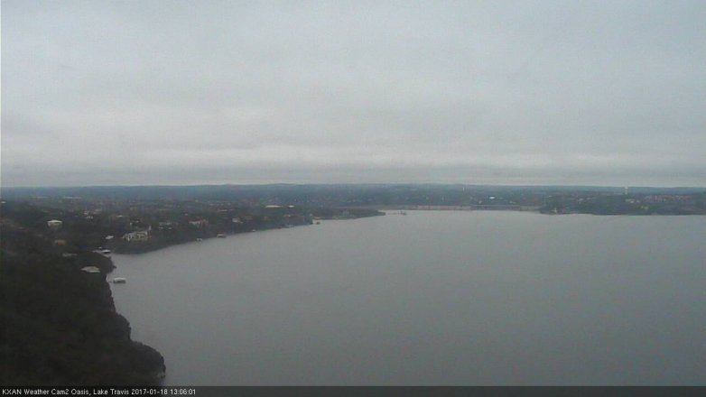 Lake Travis webcam, January 18, 2017 12:10 PM CT