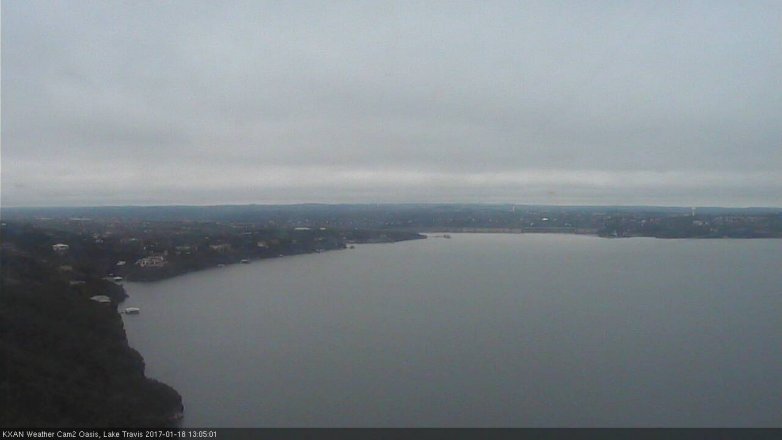 Lake Travis webcam, January 18, 2017 12:15 PM CT