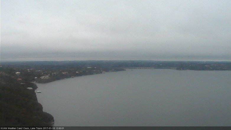 Lake Travis webcam, January 18, 2017 12:20 PM CT