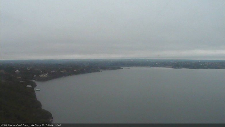 Lake Travis webcam, January 18, 2017 12:45 PM CT