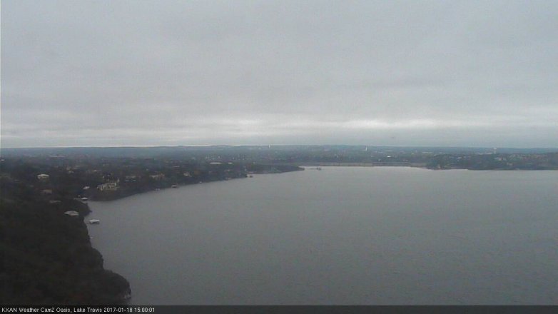 Lake Travis webcam, January 18, 2017 2:05 PM CT