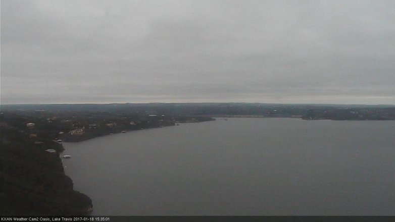 Lake Travis webcam, January 18, 2017 2:50 PM CT