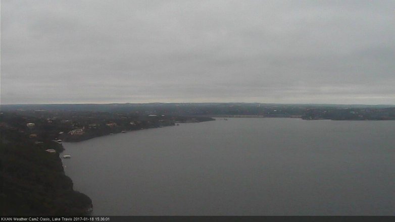 Lake Travis webcam, January 18, 2017 2:55 PM CT