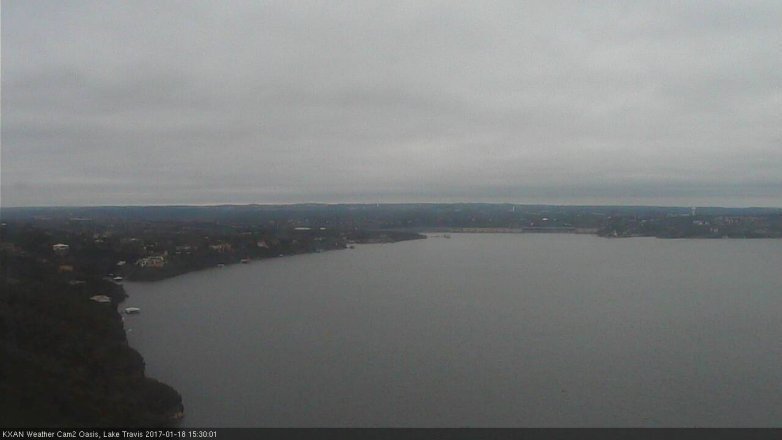 Lake Travis webcam, January 18, 2017 3:00 PM CT