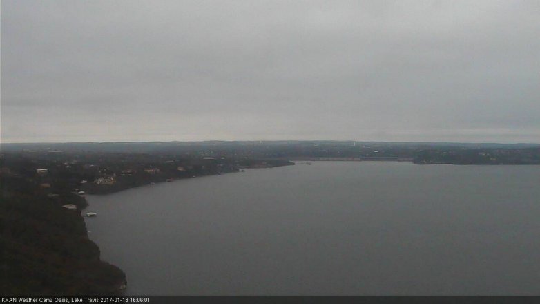 Lake Travis webcam, January 18, 2017 3:15 PM CT