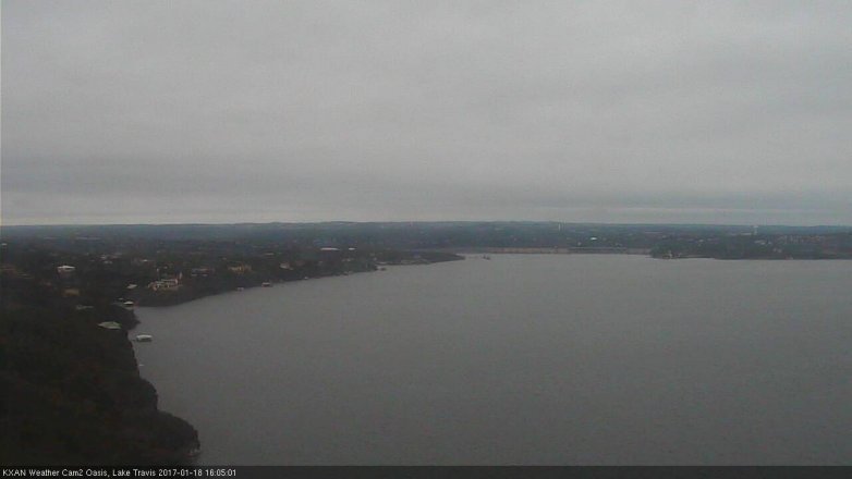 Lake Travis webcam, January 18, 2017 3:35 PM CT