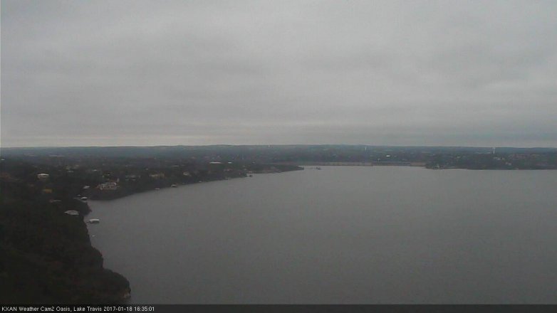 Lake Travis webcam, January 18, 2017 3:55 PM CT