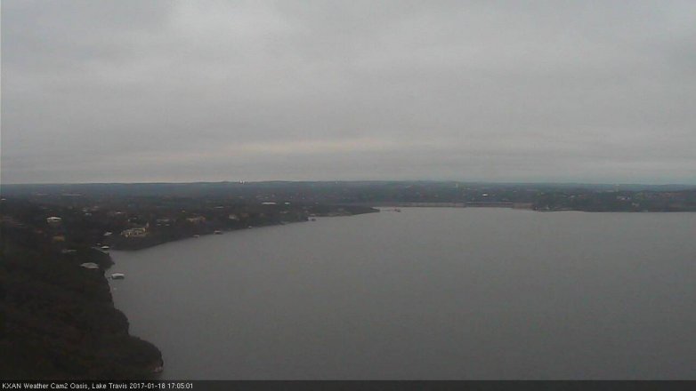 Lake Travis webcam, January 18, 2017 4:10 PM CT