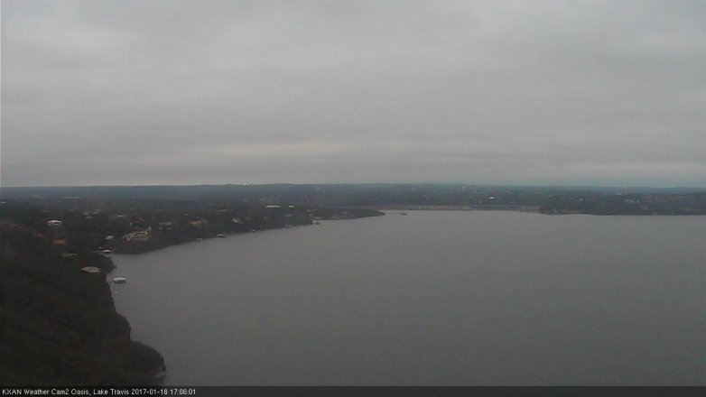 Lake Travis webcam, January 18, 2017 4:20 PM CT