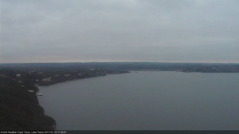 Lake Travis webcam, January 18, 2017 5:00 PM CT