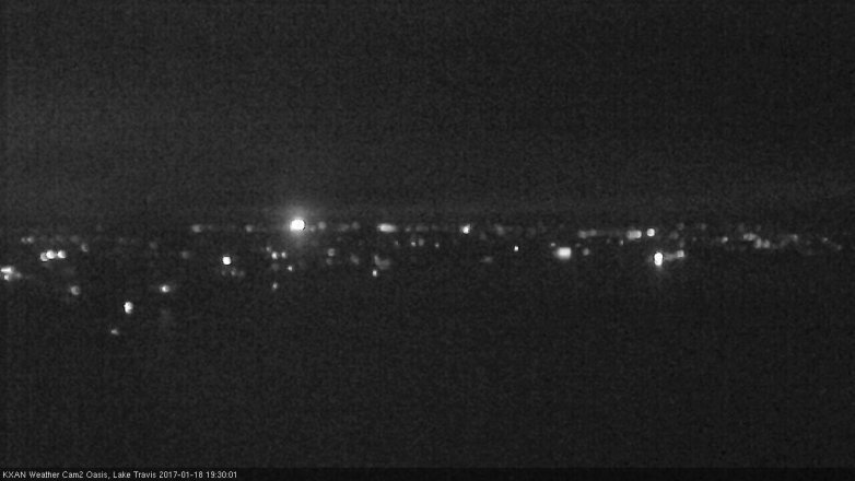 Lake Travis webcam, January 18, 2017 6:45 PM CT