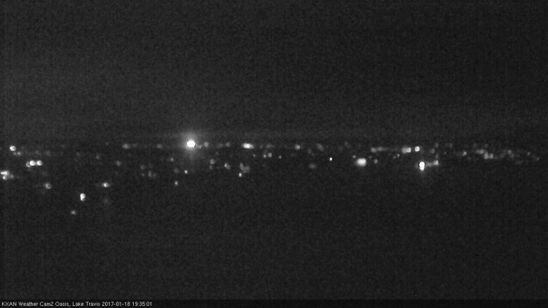 Lake Travis webcam, January 18, 2017 7:05 PM CT