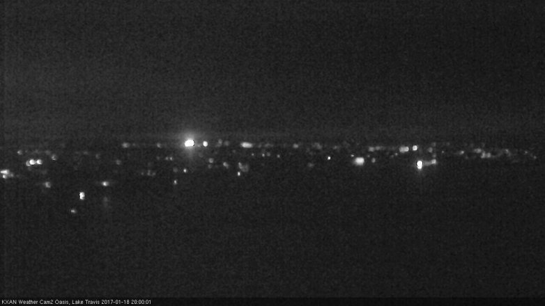 Lake Travis webcam, January 18, 2017 7:10 PM CT