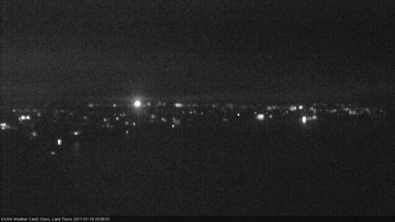 Lake Travis webcam, January 18, 2017 7:30 PM CT