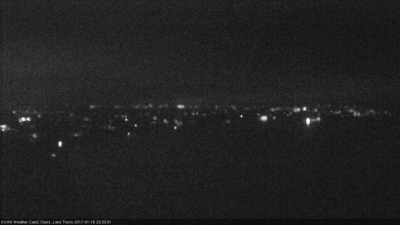 Lake Travis webcam, January 18, 2017 7:35 PM CT