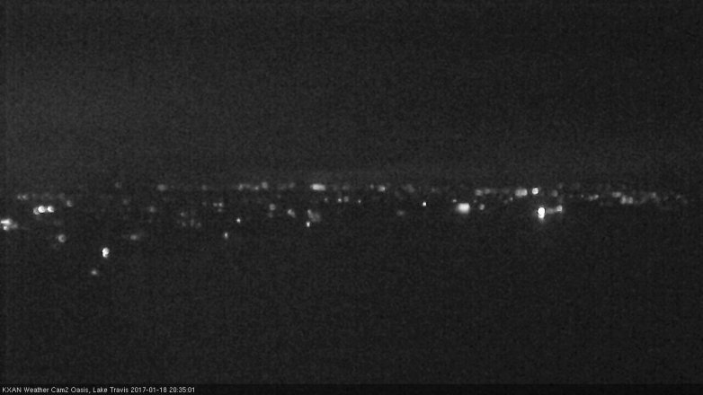 Lake Travis webcam, January 18, 2017 7:40 PM CT